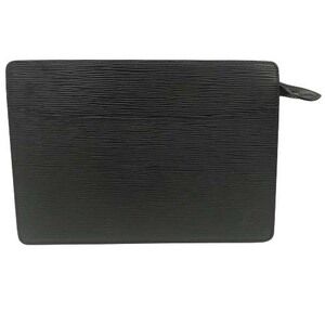 Louis Vuitton Homme Clutch Noir Pochette Shoulder Black Epi Bag